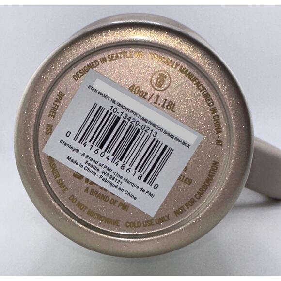 STANLEY HOLIDAY Protour Flip Straw Tumbler 40 oz, GOLD PROSECCO SHIMMER - Picture 6 of 6